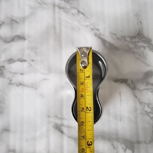 Chrome napkin rings set of 6 curved shape modern minimalist contemporary - Picture 7 of 8